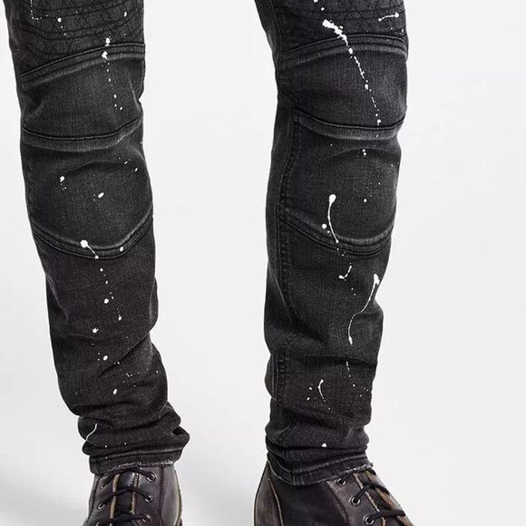 Heroes Motors Men's Moto Super-Slim Fit Jeans - Picture 4 of 4